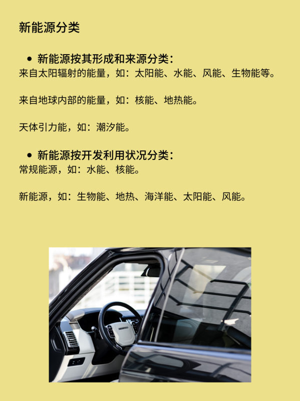 新能源产业有哪些现在的新能源有哪些